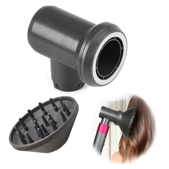 Unbranded Other - Diffuser and Adapter Attachment for Dyson Airwrap HD01 HD03 HD08 Grey New
